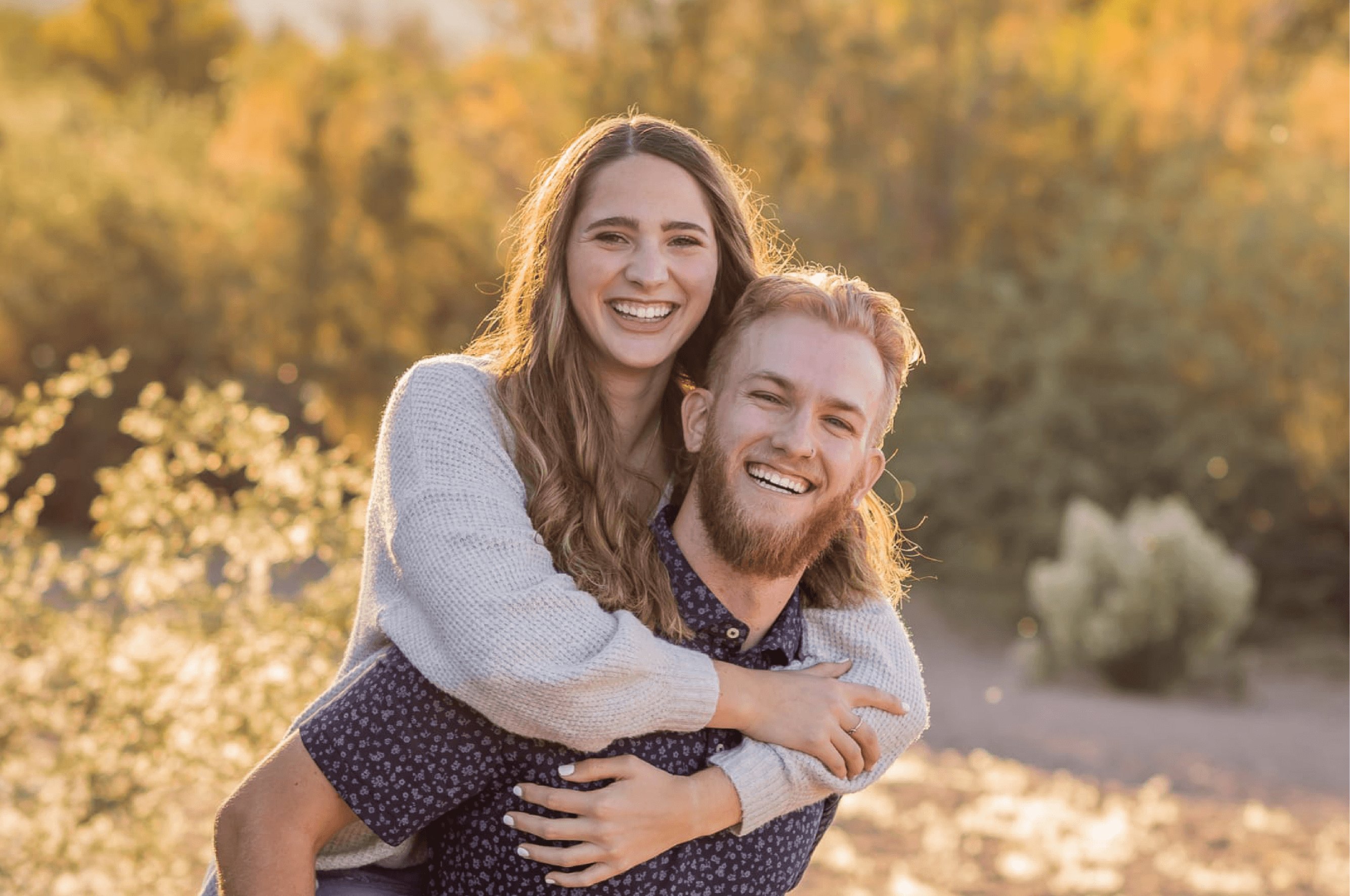 Couple during an outdoor portrait session