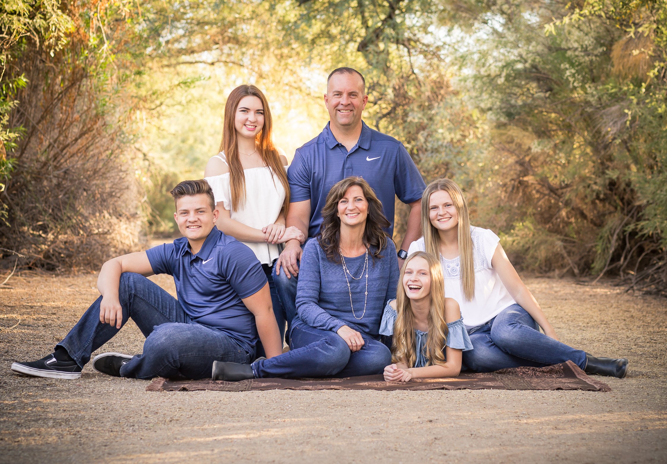 Family portrait outdoors