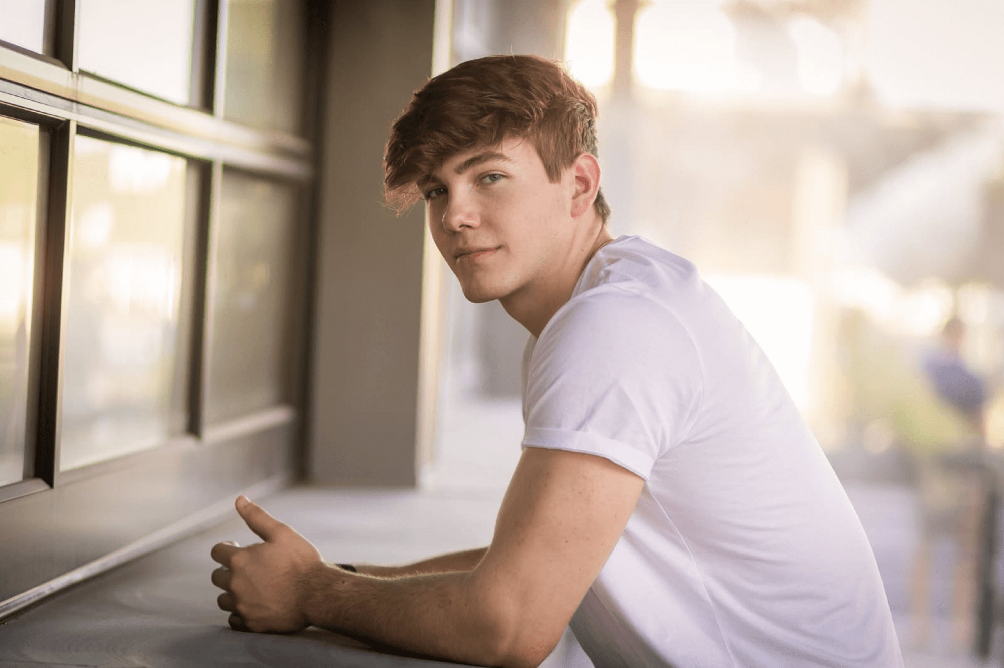 Senior portrait outdoors